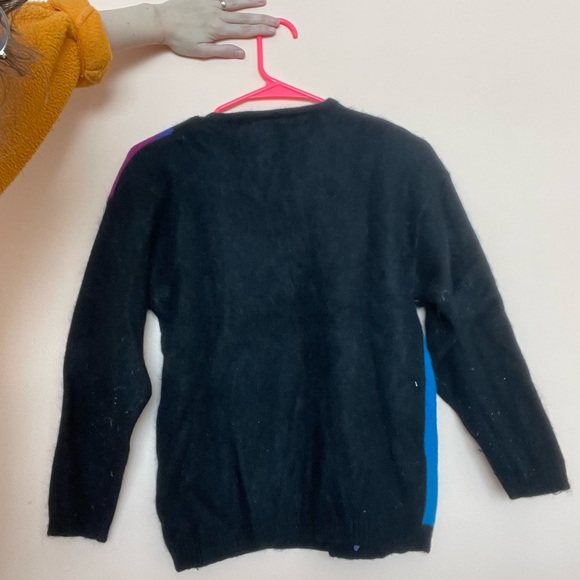 Bright & Bold Vintage 80s Angora Blend Sweater | Medium - Picture 4 of 4